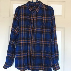 Uni qlo long sleeve plaid shirt
